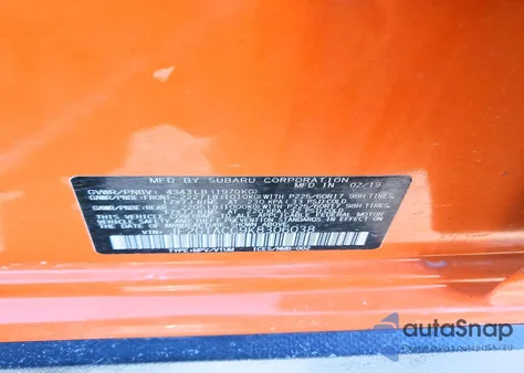 2019 Subaru Crosstrek Premium из США, поврежденный, VIN JF2GTACC9K8306038